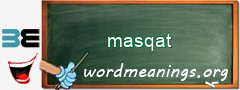 WordMeaning blackboard for masqat